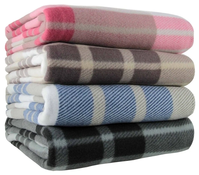 TARTAN CHECK POLAR FLEECE BLANKET