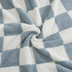 Cheap price 100% polyester polar fleece knitted blankets custom throw blanket