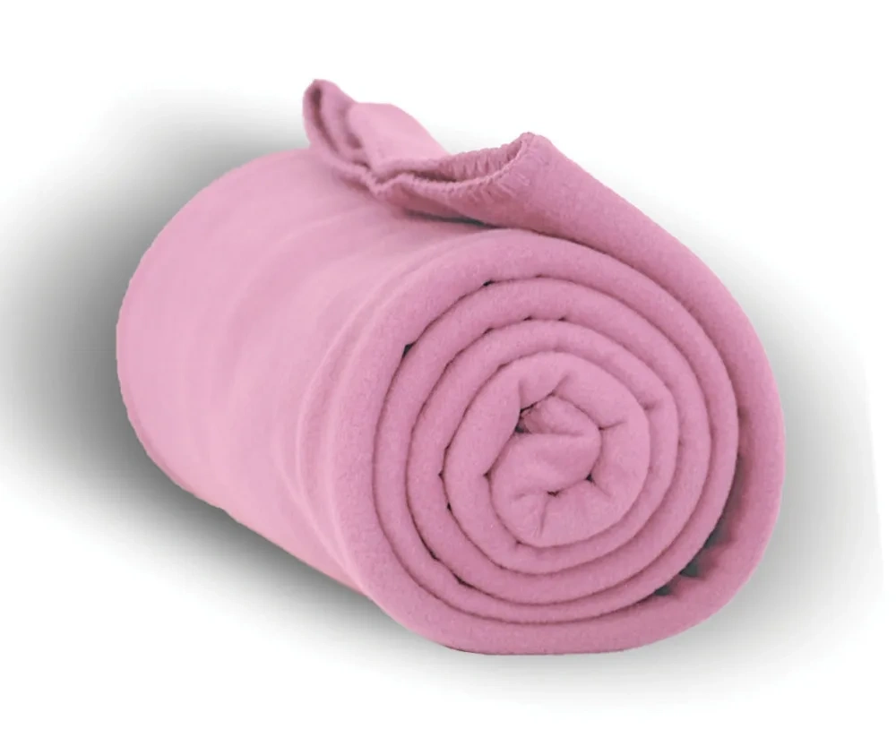 Super Soft 100% Polyester Adults Solid Knitted extra thick Factory Airline Promotional polar Fleece Blanket
