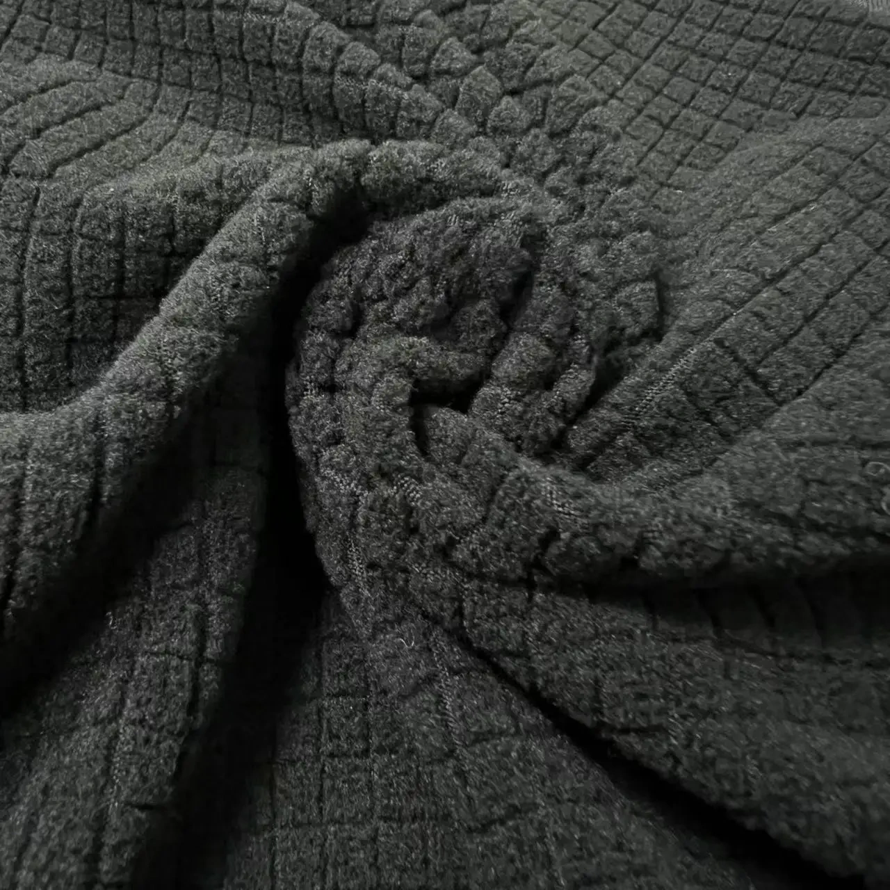 China manufacturer Durable free-stretch grid polar fleece for home textile sofa cover