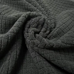 China manufacturer Durable free-stretch grid polar fleece for home textile sofa cover