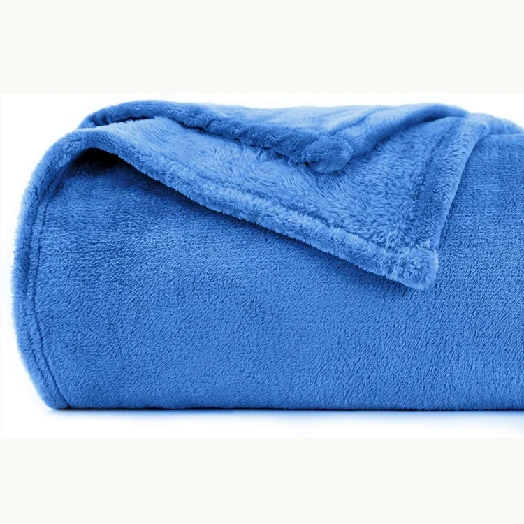 factory custom super soft 100% polyester plush flannel fleece winter bedding blanket