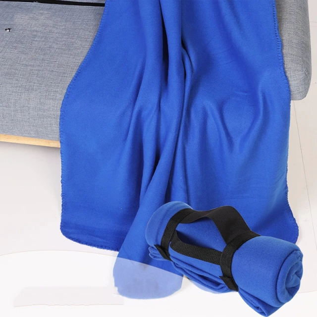 Customized Polyester Fleece Blanket with Silk Print Logo Camping Travel Portable Throw Blanket For Promotion