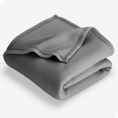 Polar Fleece Blanket Twin/Twin XL Blanket Grey Warm Cozy Premium  for Bed Sofa Camping Travel