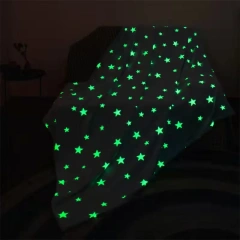 Cheap wholesale christmas glow in the dark winter small fleece throw blankets queen size soft fuzzy kids blanket manufacturer