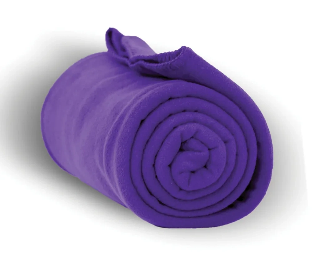 Super Soft 100% Polyester Adults Solid Knitted extra thick Factory Airline Promotional polar Fleece Blanket