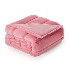 Winter Sherpa Blanket Throw Portable Soft Wool with Custom Logo Knitted Faux Fur and Fleece for Home Car Office Chair Plane