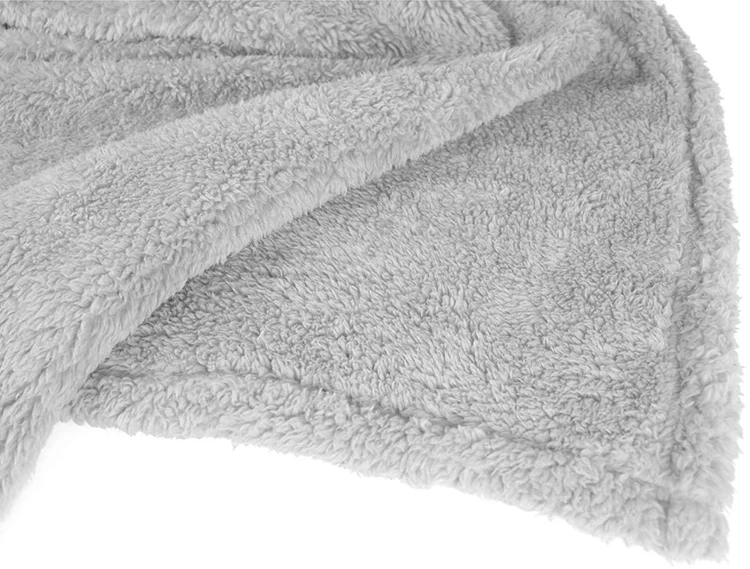 100% Polyester  Soft Warm Sherpa Throw Flannel Fleece Blanket