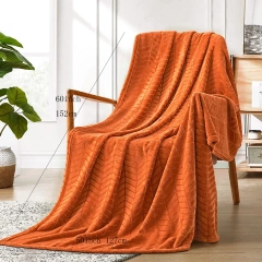 Lightweight Microfiber Chevron Pattern Throw Blanket Soft Fleece for Sofa Couch and Bed Fluffy Warm Cozy Decorative
