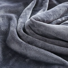 Fokusent Plain colour Microfiber Flannel blanket super soft reversible polyester throw blanket Home Textile 70*100cm winter