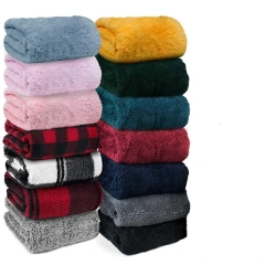 Sherpa Throw Blanket, Plush Cozy Warm Blanket for Couch Bed Sofa