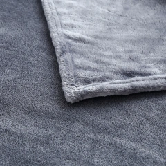 Fokusent Plain colour Microfiber Flannel blanket super soft reversible polyester throw blanket Home Textile 70*100cm winter