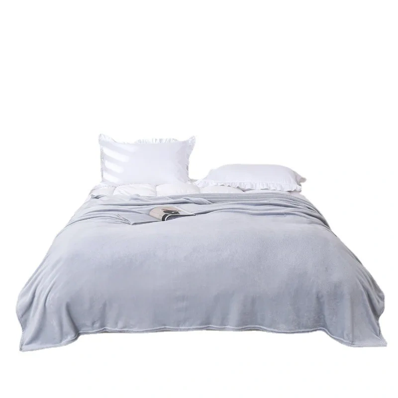 plain color 200*230cm flannel fleece SUREWAL sherpa fleece home throw blanket soft blanket for sofa bed flannel blanket