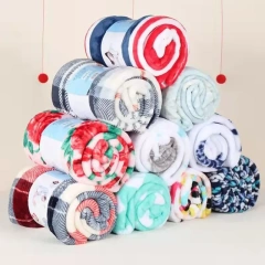 plain color 200*230cm flannel fleece SUREWAL sherpa fleece home throw blanket soft blanket for sofa bed flannel blanket