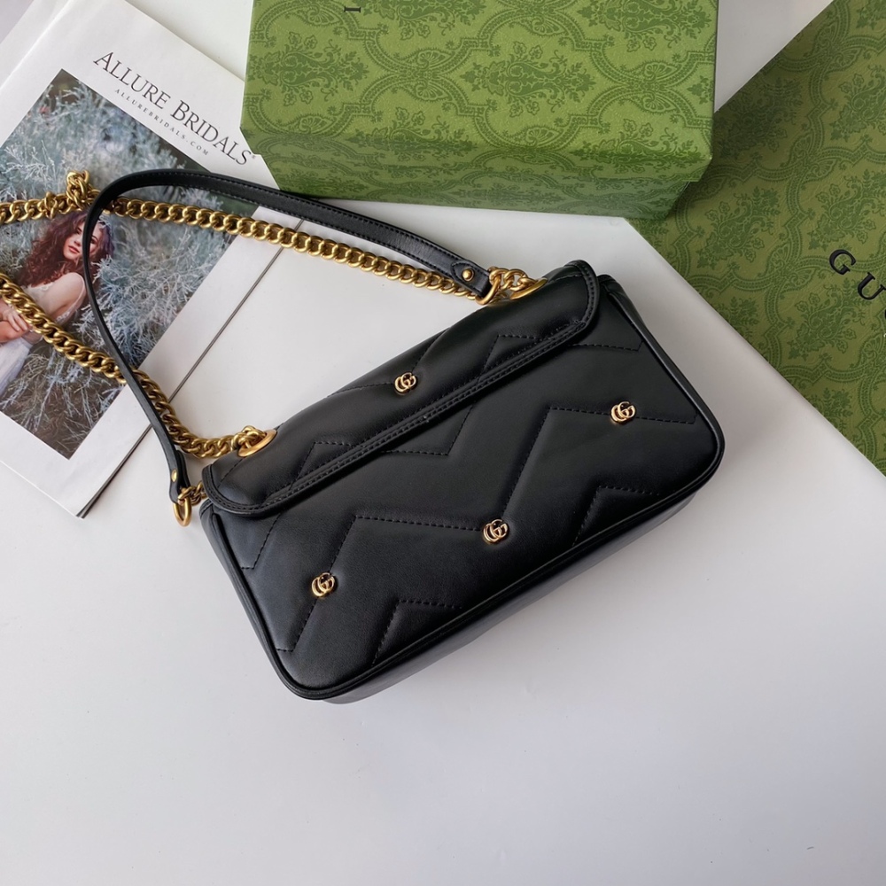 GG Marmont 443497 Designer Fashion Mini Luxury Chain Shoulder Bags Soft Leather Women's Bag