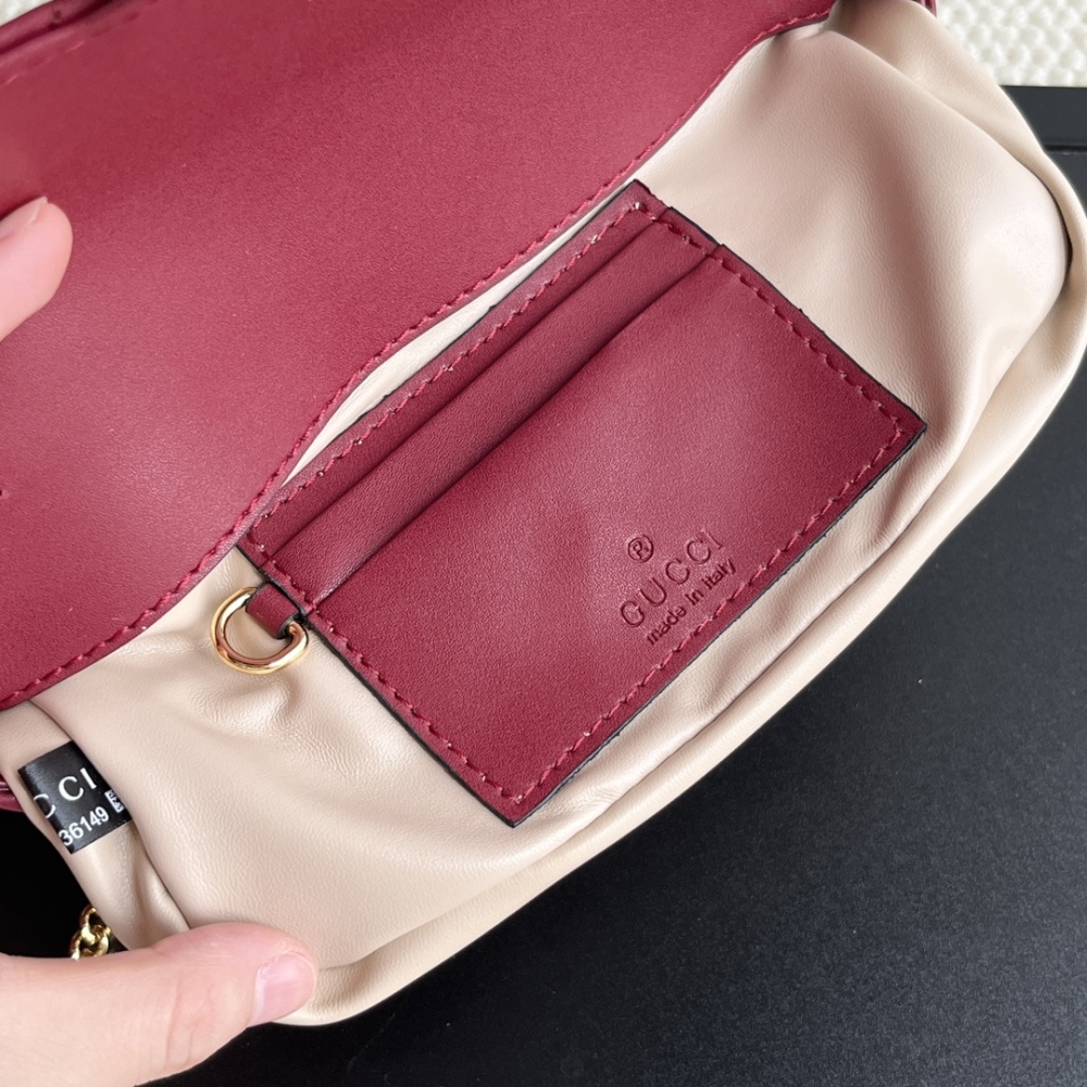 GG Marmont Chain Mini Women Designer Fashion 751526 Cowhide Leather Luxury Card Shoulder Bags