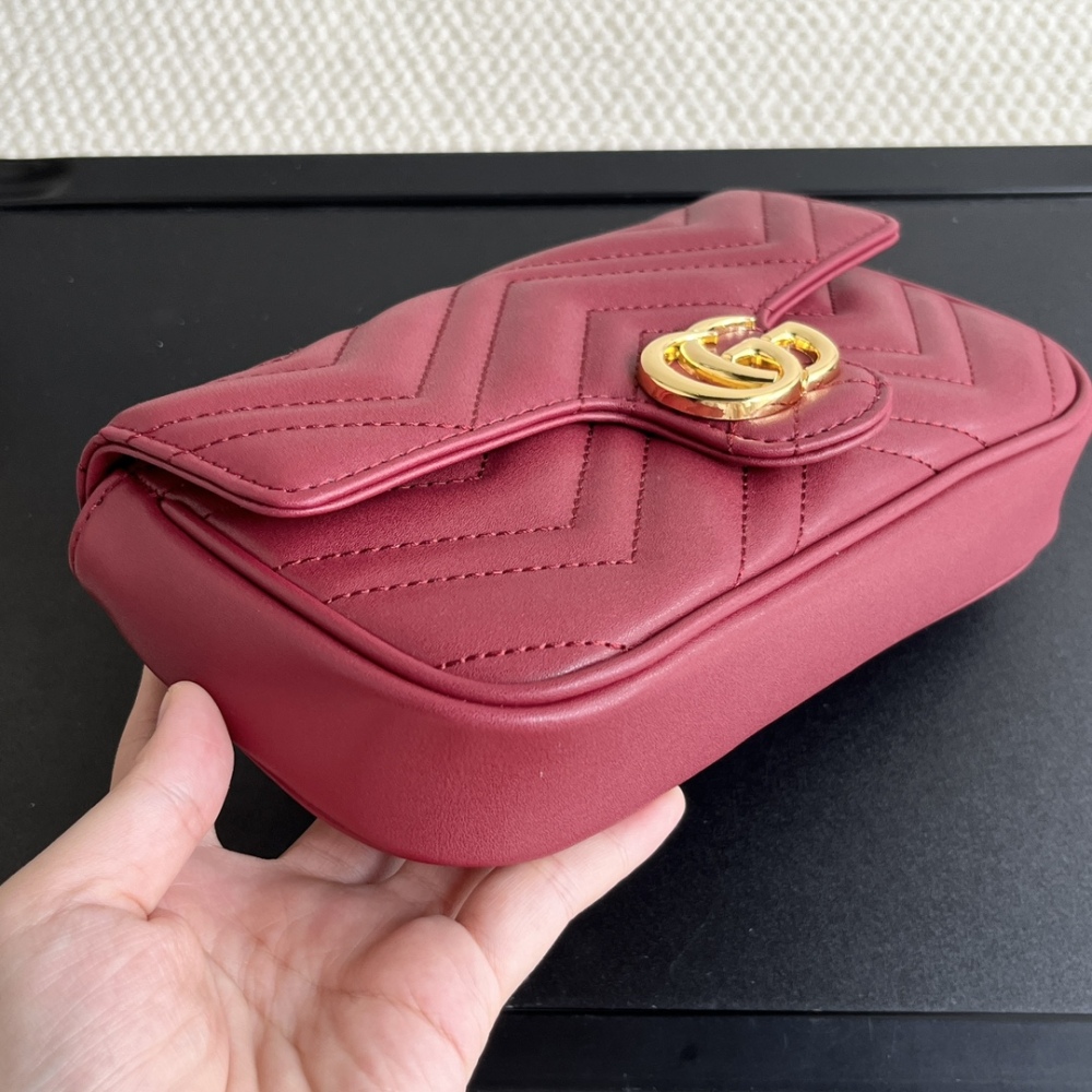 GG Marmont Chain Mini Women Designer Fashion 751526 Cowhide Leather Luxury Card Shoulder Bags