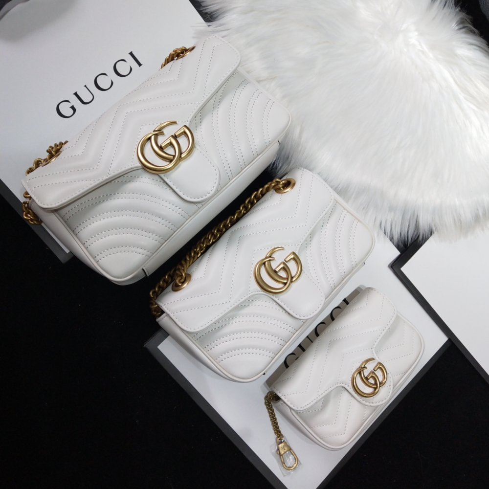 Classical High Quality Women Designer Fashion 446744 Leather All-match Mini Chain Gucci Shoulder Bags
