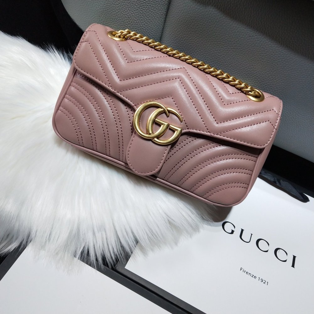 Classical High Quality Women Designer Fashion 446744 Leather All-match Mini Chain Gucci Shoulder Bags