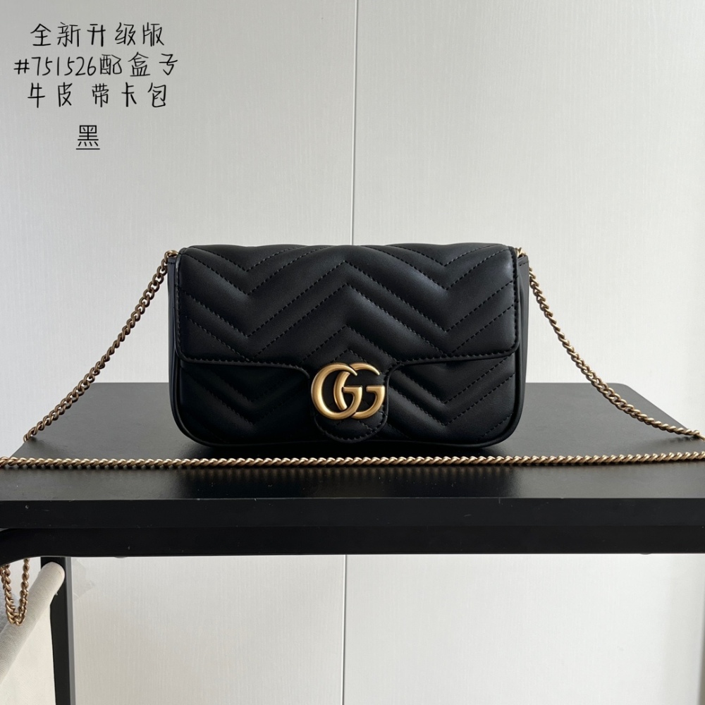 GG Marmont Chain Mini Women Designer Fashion 751526 Cowhide Leather Luxury Card Shoulder Bags