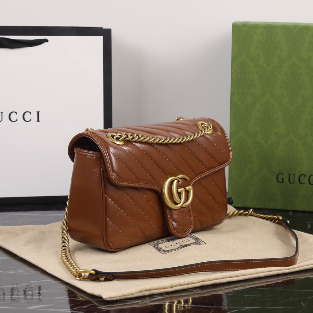 GG Marmont Series 443497 High Quality Leather Designers Womens and Mens Shoulder Bags