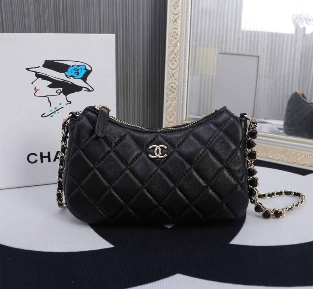 Designer Handbag Luxury Black High Quality Shoulder Bags Moon Shaped Hobo Fashion Design