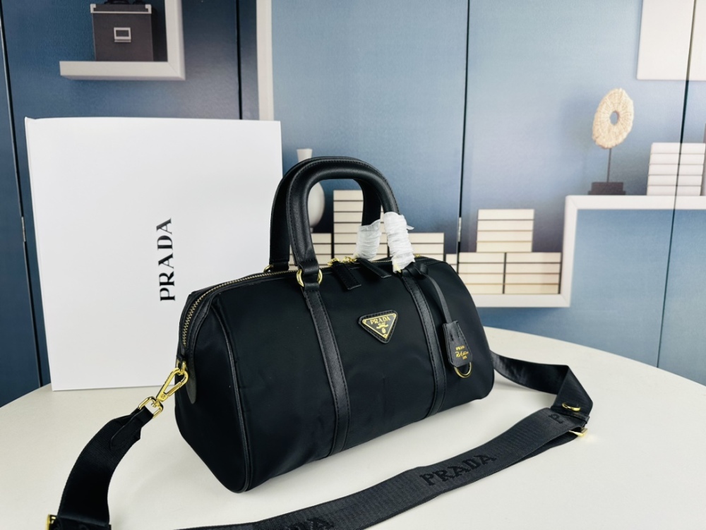 Fashion Travel Nylon Cross Body Bags Men's Women's Carrying Leather Handbag