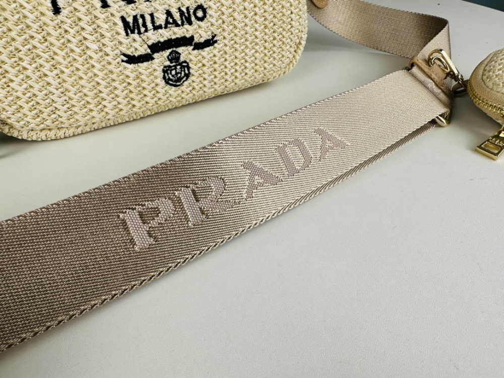 Half Moon Wool Knitting  Luxury Prada Hobo Soft Combo Women Beach Designer Shoulder Bags