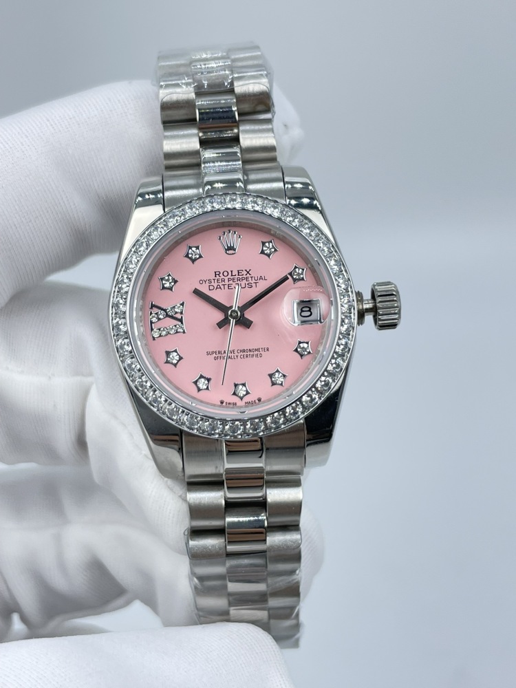 28mm Women Fashion Watches Mechanical Stainless Steel Automatic Movement Datejust Wristwatch