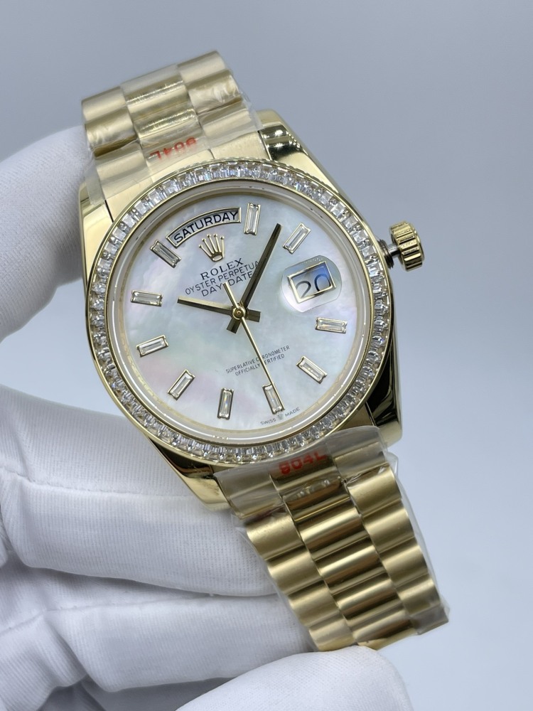 36mm 41mm Daydate Mossanite Women Fashion Watches Stainless Strap Automatic Movement Mens Wristwatch