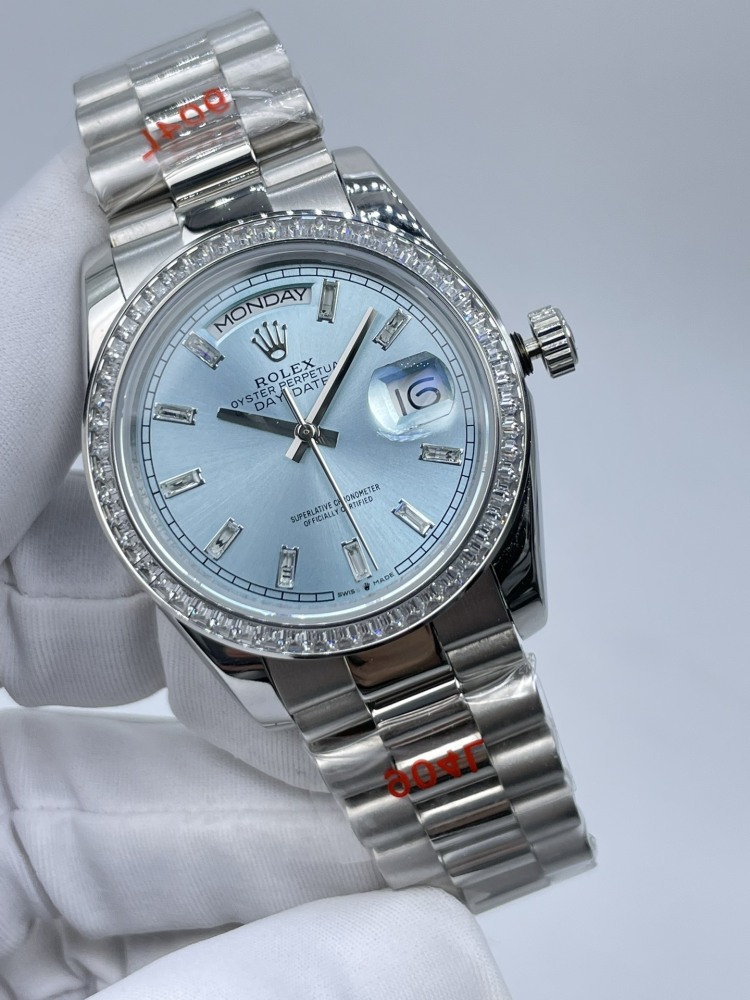 36mm 41mm Daydate Mossanite Women Fashion Watches Stainless Strap Automatic Movement Mens Wristwatch