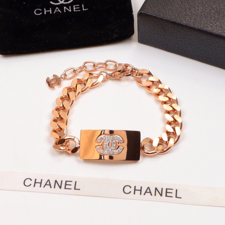 Popular Logo for Womens Cool Metal Charm Jewellry Chain Mens Gifts Plated Steel Bracelets