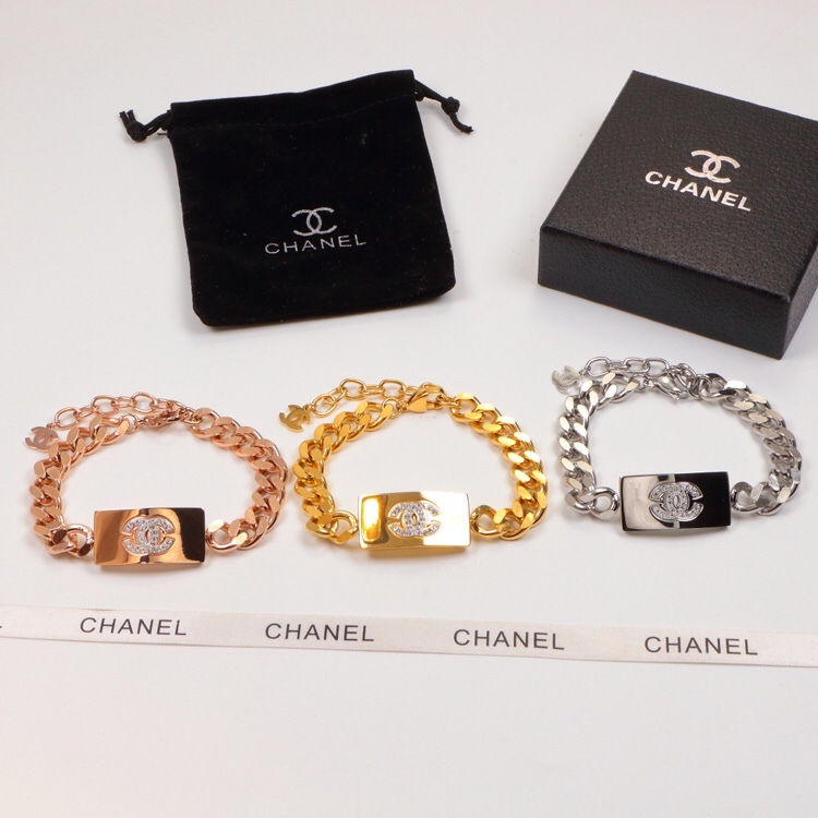 Popular Logo for Womens Cool Metal Charm Jewellry Chain Mens Gifts Plated Steel Bracelets