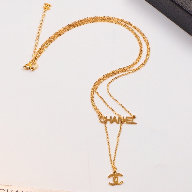 Cha Designer Necklaces Pendant Long Chain for Men Women Steel Fashion Classic Jewelry Gift