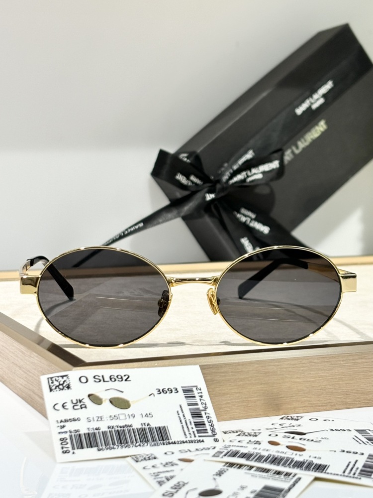 YSL Fashion Designer Round Frame Sunglasses Classic Eyeglasses Outdoor Beach Sun Glasses For Man Woman