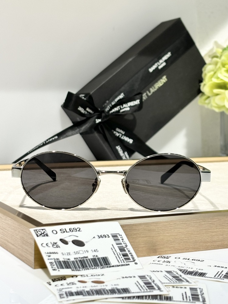 YSL Fashion Designer Round Frame Sunglasses Classic Eyeglasses Outdoor Beach Sun Glasses For Man Woman