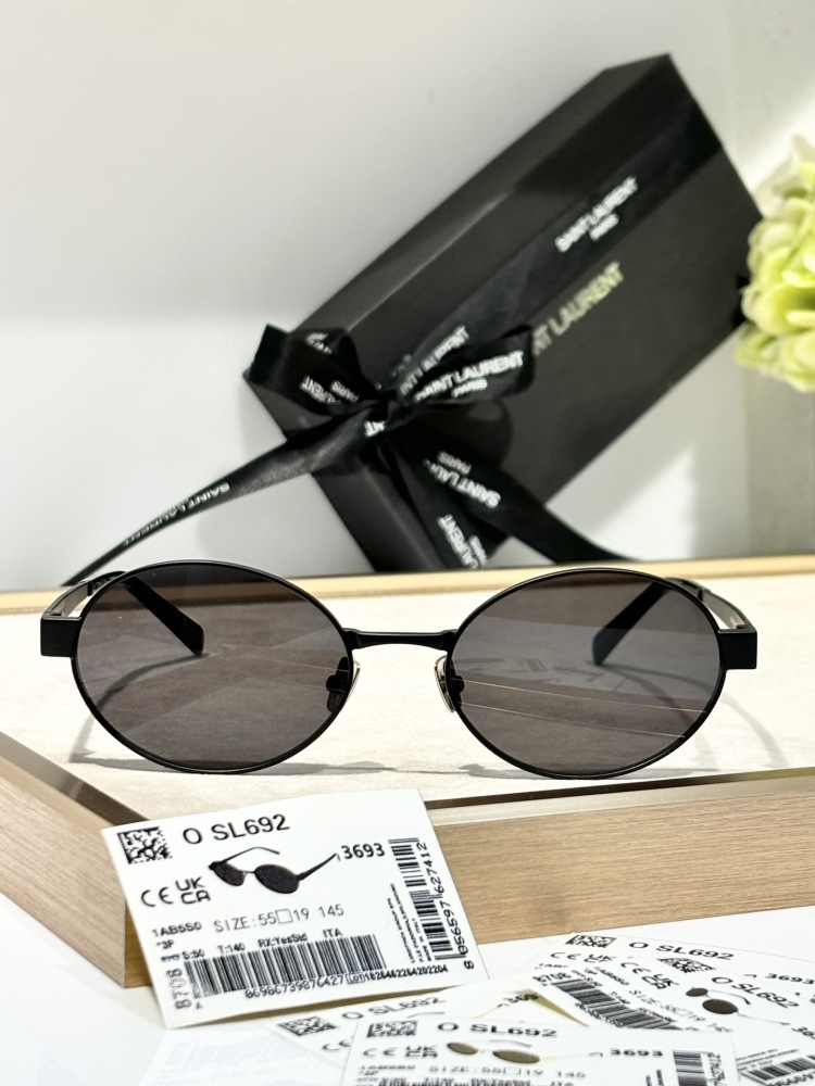 YSL Fashion Designer Round Frame Sunglasses Classic Eyeglasses Outdoor Beach Sun Glasses For Man Woman