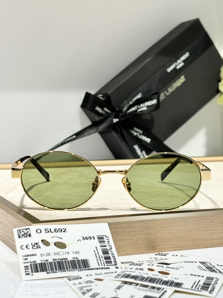 YSL Fashion Designer Round Frame Sunglasses Classic Eyeglasses Outdoor Beach Sun Glasses For Man Woman