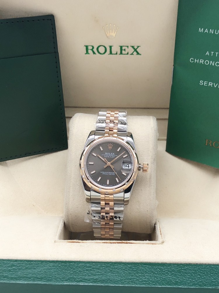 Rol 31mm Womens Fashion Men's Watches Stainless Strap Automatic Movement Mens Luxury Wristwatch