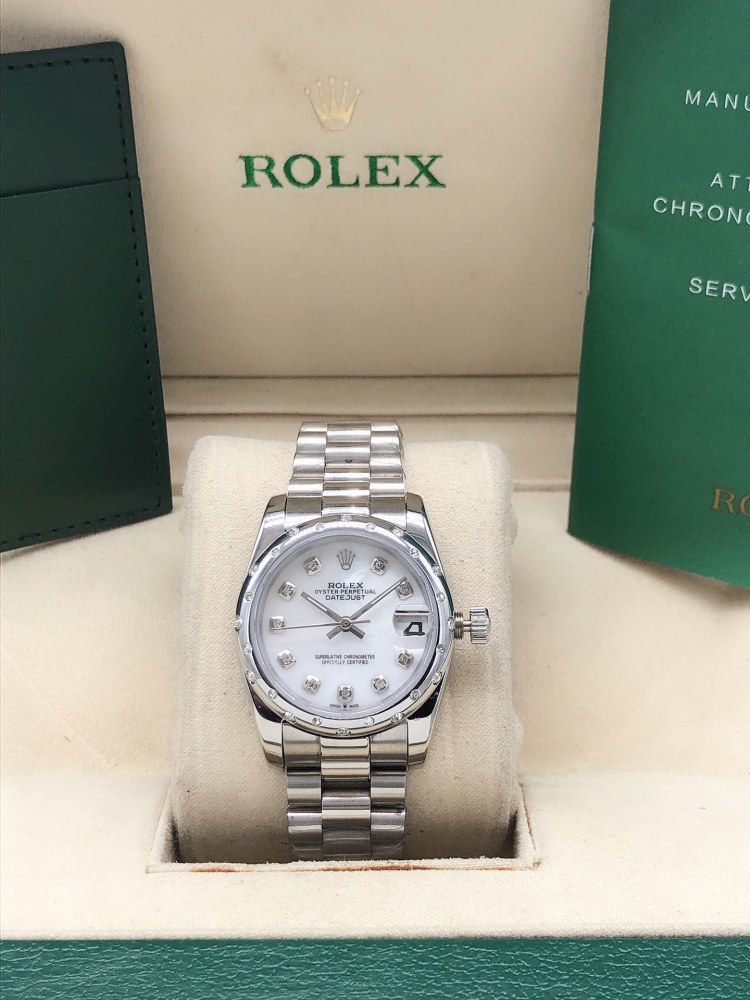 Rol 31mm Womens Fashion Men's Watches Stainless Strap Automatic Movement Mens Luxury Wristwatch
