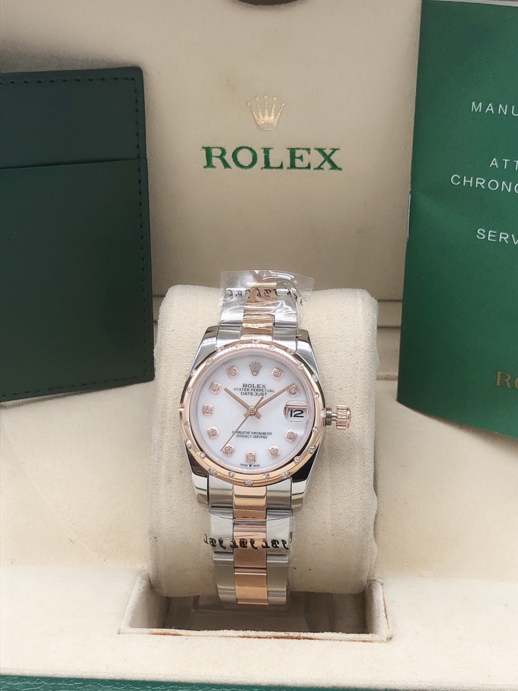 Rol 31mm Womens Fashion Men's Watches Stainless Strap Automatic Movement Mens Luxury Wristwatch