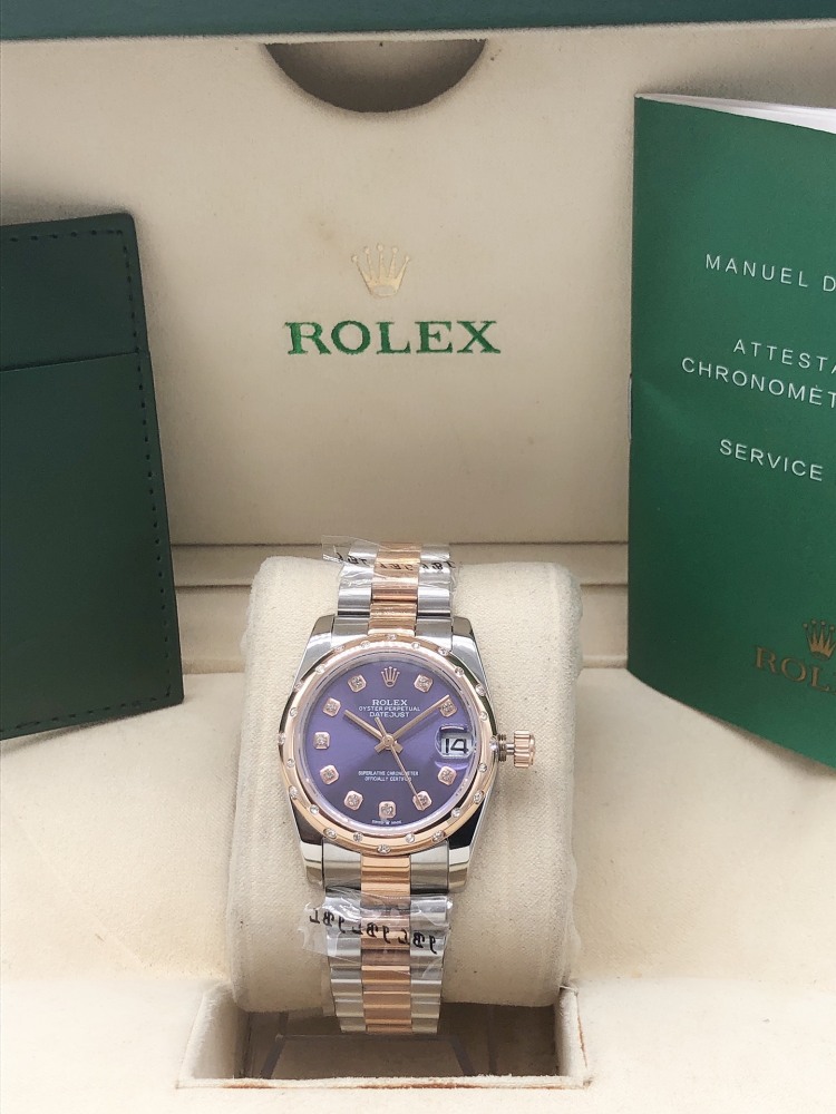 Rol 31mm Womens Fashion Men's Watches Stainless Strap Automatic Movement Mens Luxury Wristwatch