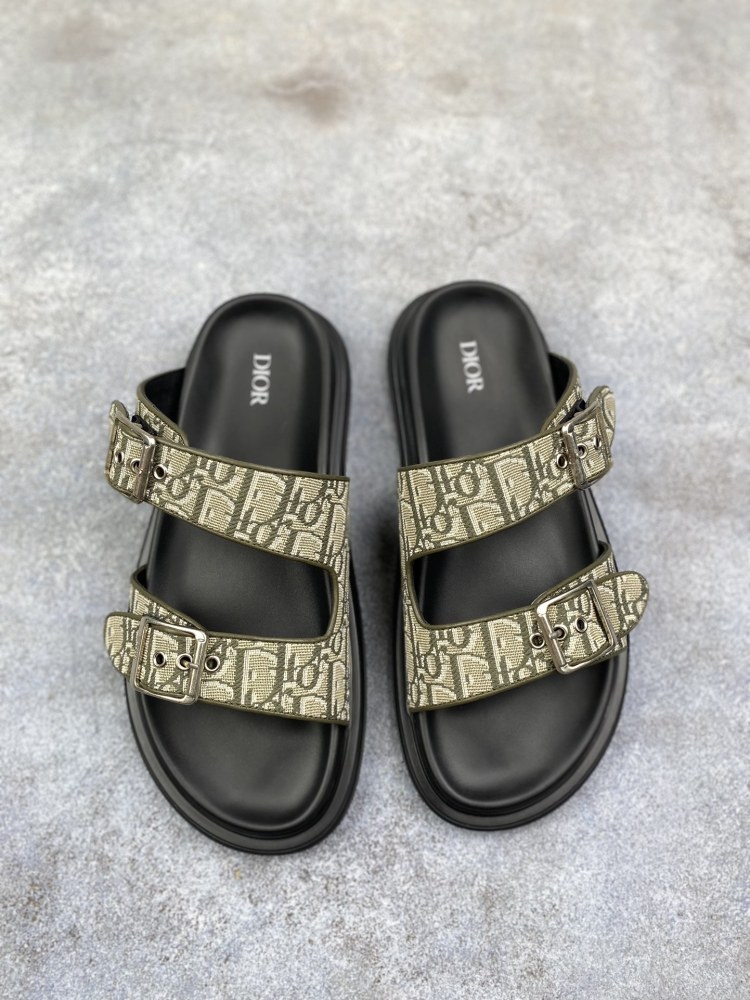 Dio Designer Slipper Sliders Mens Womens Summer Beach Slippers Ladies Flip Black White Blue Slides