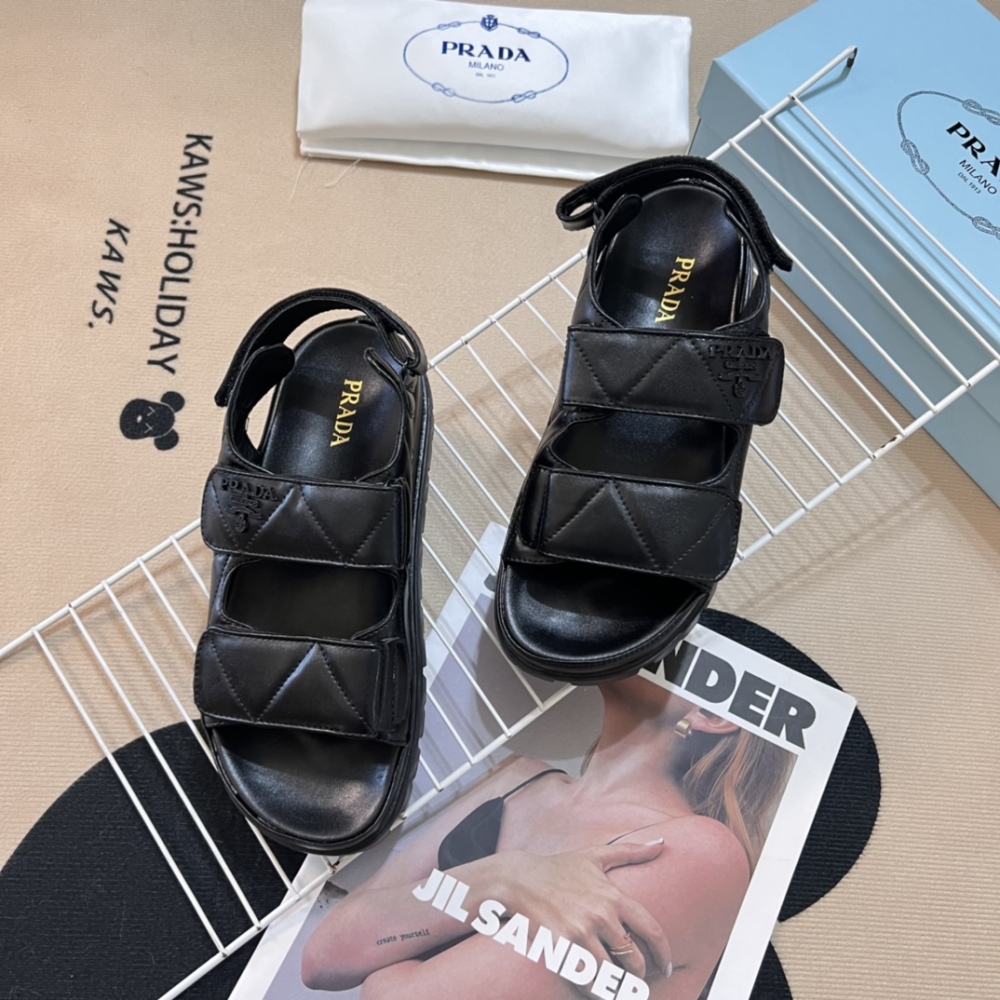 PRA Leather Slingback Women's Sandals Kitten Heel Slingbacks Women's Luxury Designer Hook&Loop Sandal