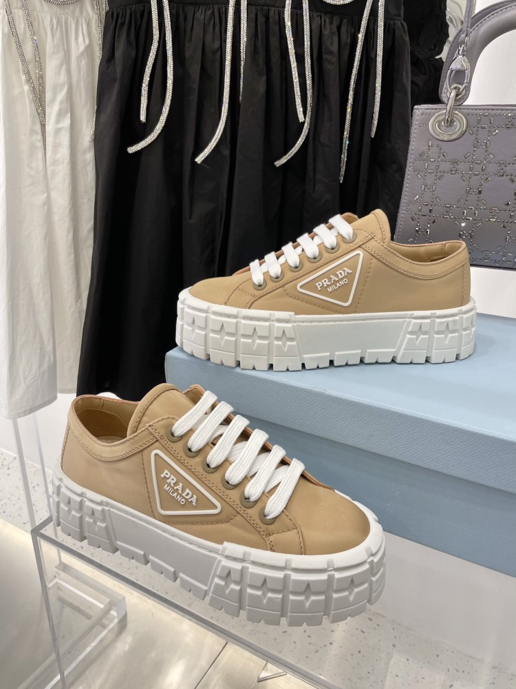 PRA High Quality Designer Casual Vintage Thick Height Increasing Shoes Patchwork Sports Shoes