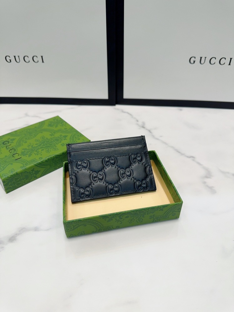 GUC Fashion Animal Print Women Card Holder Key Luxury Leather Coin Purses Fashion Men's Business Credit Wallets