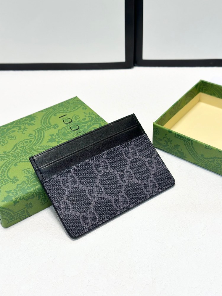 GUC Fashion Animal Print Women Card Holder Key Luxury Leather Coin Purses Fashion Men's Business Credit Wallets