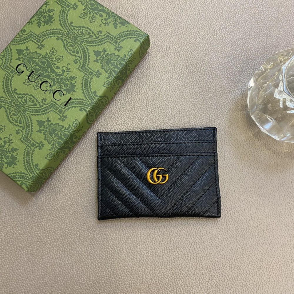 GUC Classical Women Card Holder Key Luxury Leather Coin Purses Fashion Men's Business Credit Wallets