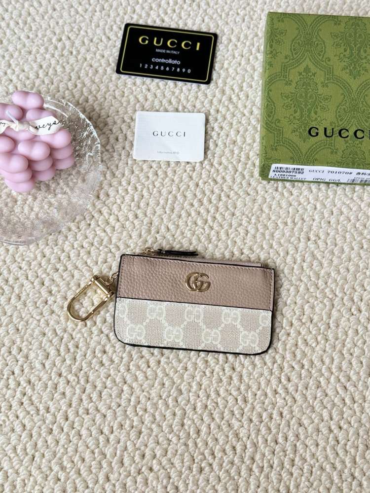 GUC Fashion Casual Women Card Holder Key Luxury Leather Coin Purses Fashion Men's Business Credit Wallets