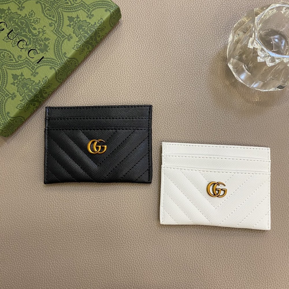 GUC Classical Women Card Holder Key Luxury Leather Coin Purses Fashion Men's Business Credit Wallets